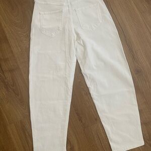 AYR The Beat barrel leg jeans, tofu white, sz 27